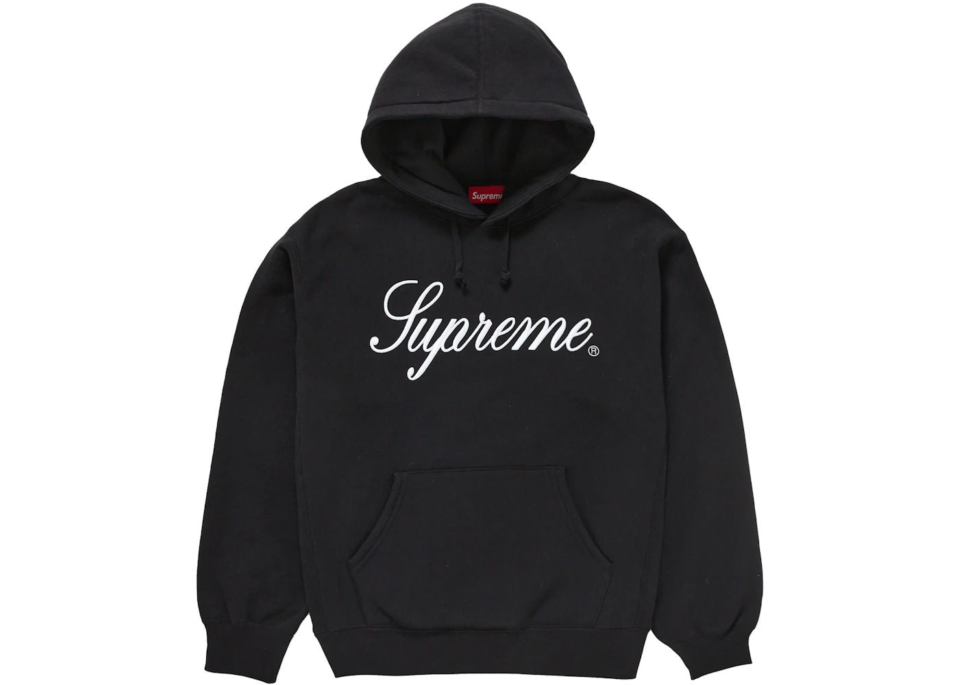 Supreme Embroidered Script Hooded Sweatshirt (Black)