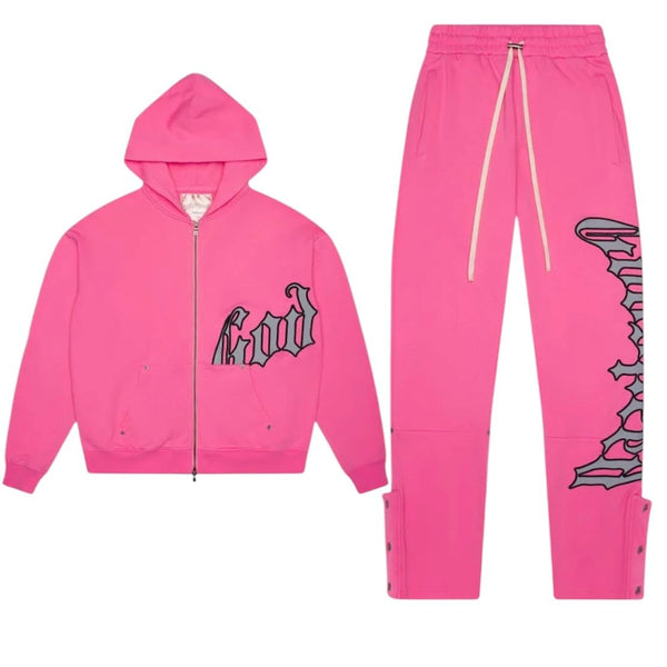 Godspeed OG Logo Sweatsuit (Pink/Grey)
