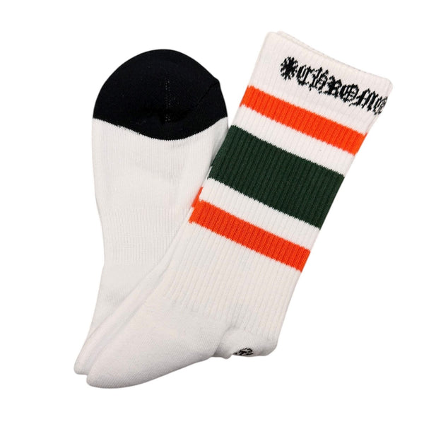 Chrome Hearts Sport Socks (White/Green/Orange)