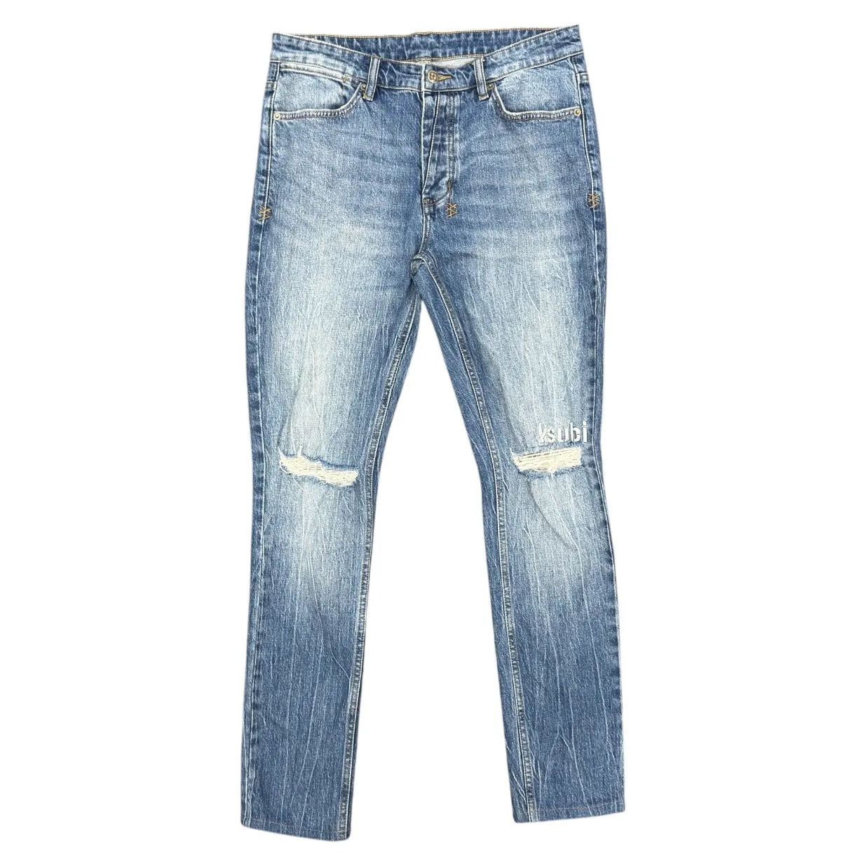 Ksubi Van Wrinkle Notorious Kulture Jeans (Medium Wash) - Preowned