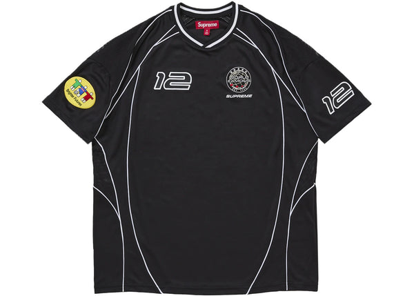 Supreme Piping Soccer Jersey Black