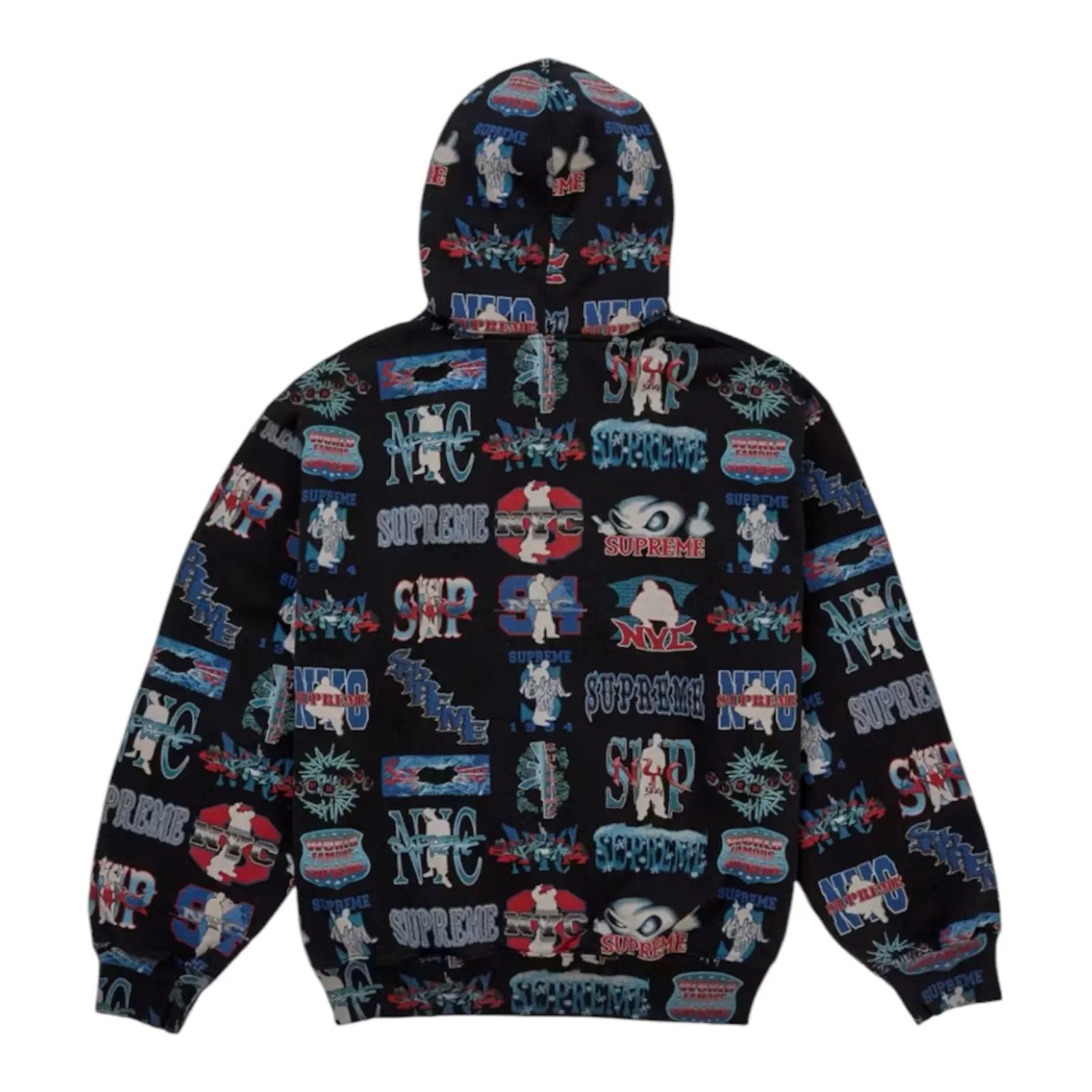 Supreme Flash Zip Up Hooded Sweatshirt Black