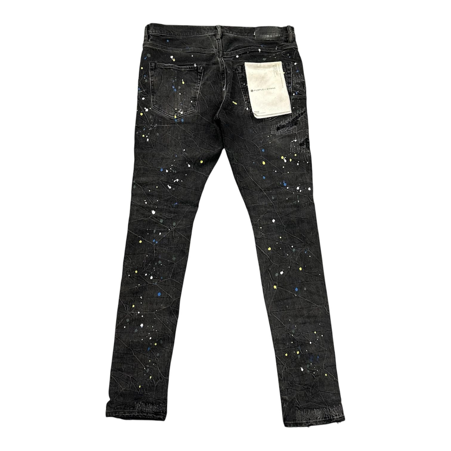 Purple Brand Paint Splatter Jeans (Black) - Preowned