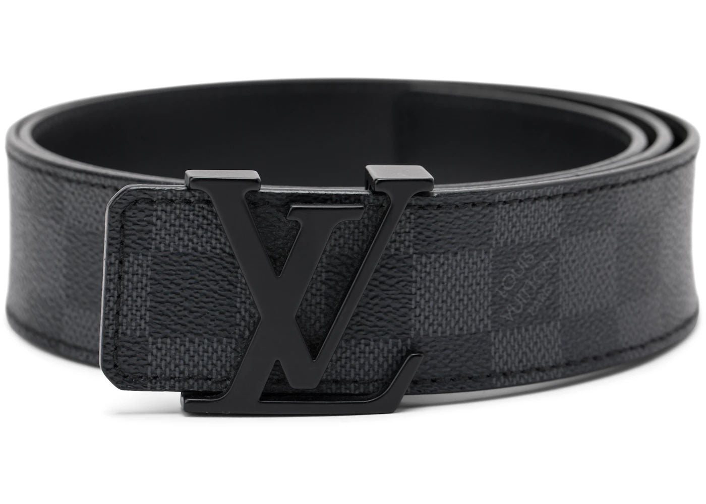 Louis Vuitton Belt Initiales Damier Graphite Black/Grey - Preowned