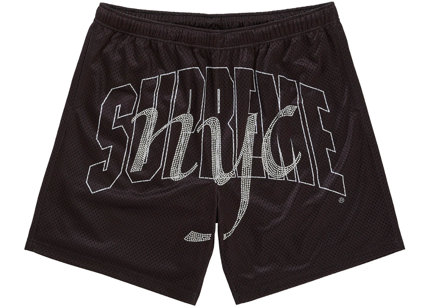 Supreme Rhinestone Mesh Short Black