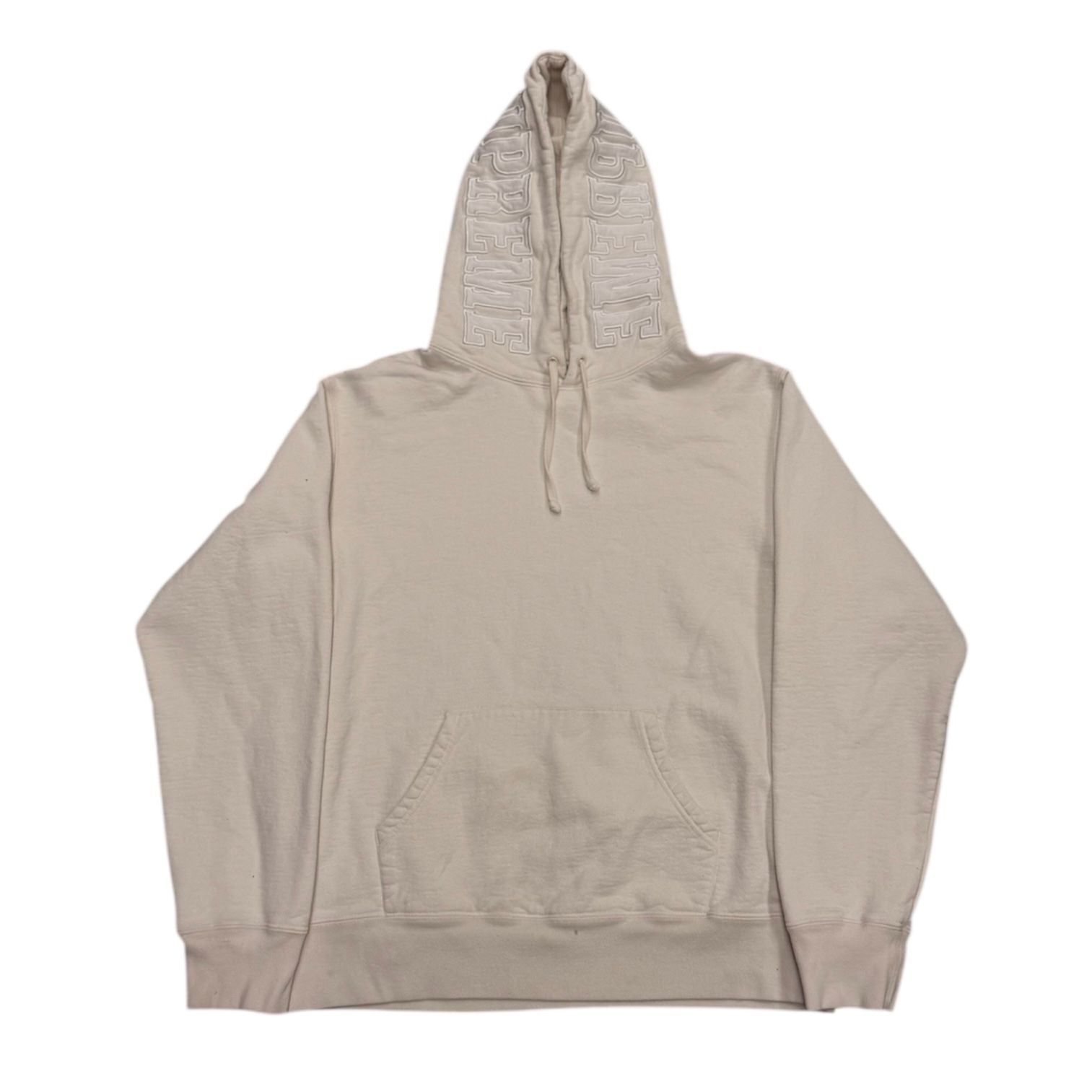 Supreme Embroidered Paneled Hoodie (Natural) - Preowned