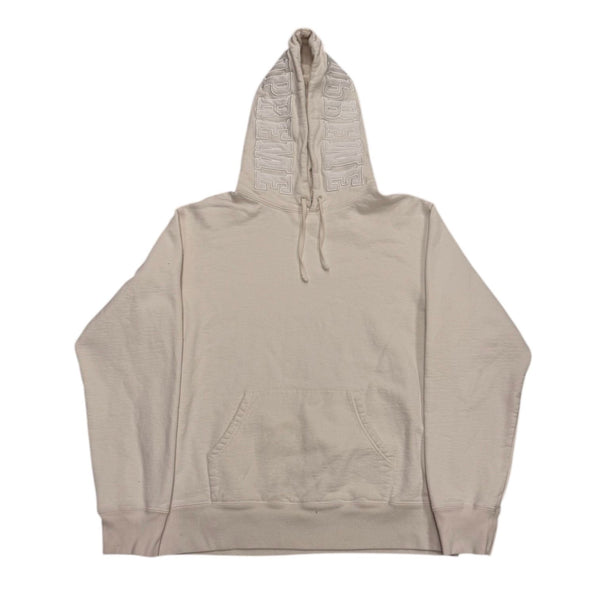 Supreme Embroidered Paneled Hoodie (Natural) - Preowned