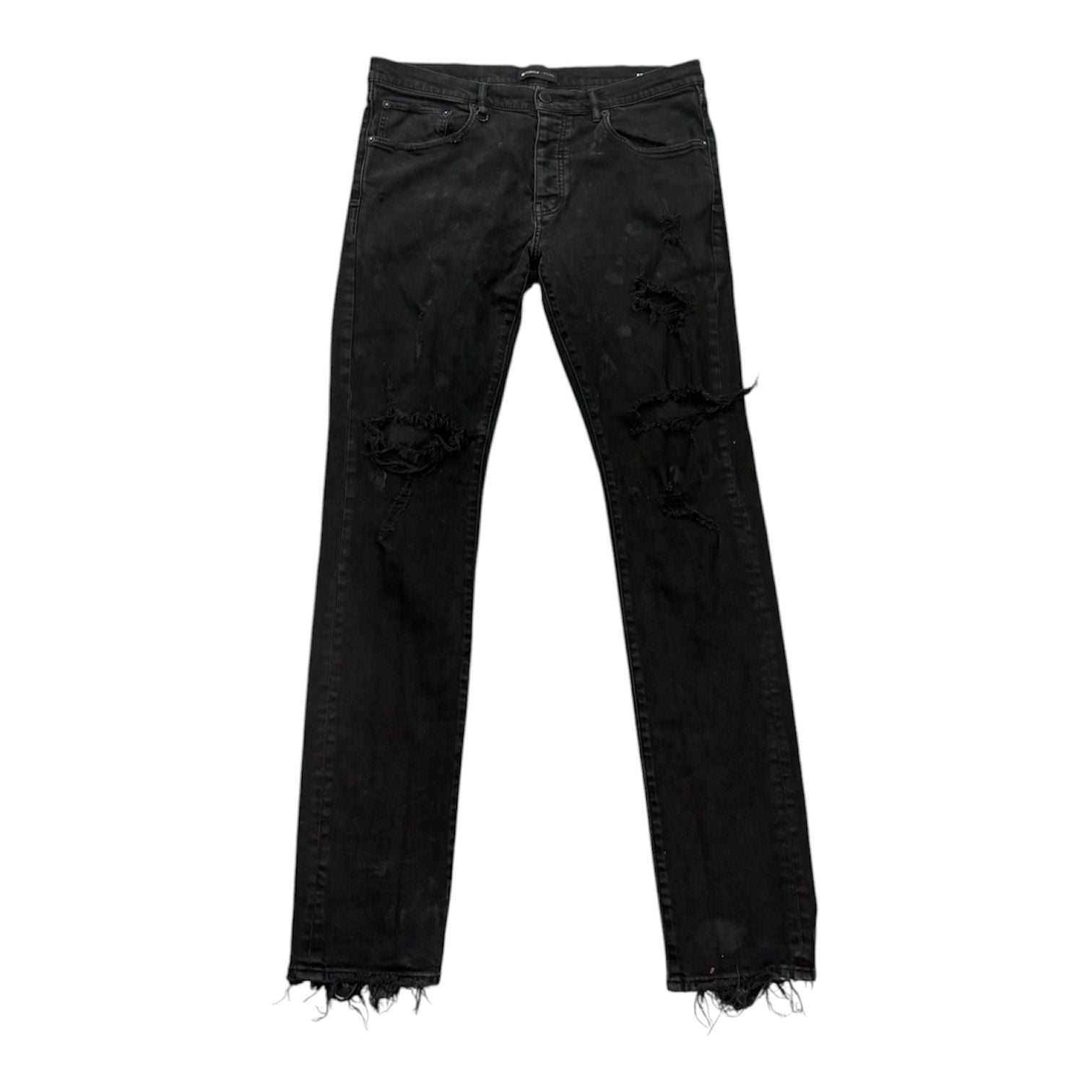 Purple Brand Jeans (Black/White Splatter) - Preowned