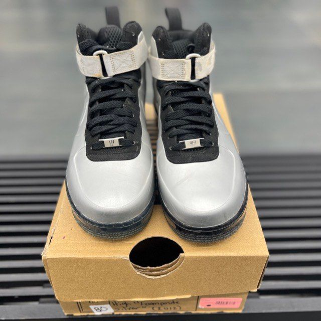 Nike Air Force 1 High Foamposite Silver - Preowned