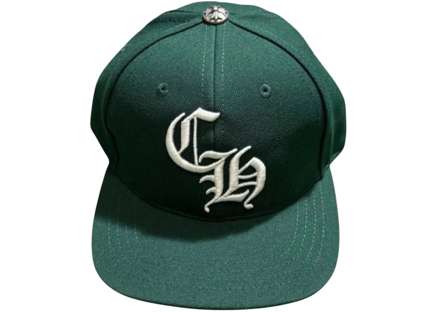 Chrome Hearts Essentials LA Exclusive Baseball Wool Cap Forest Green