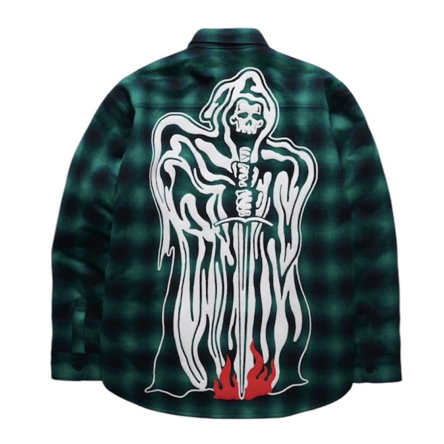 Warren Lotas Reaper With Sword Quilted Lined Flannel (Green)