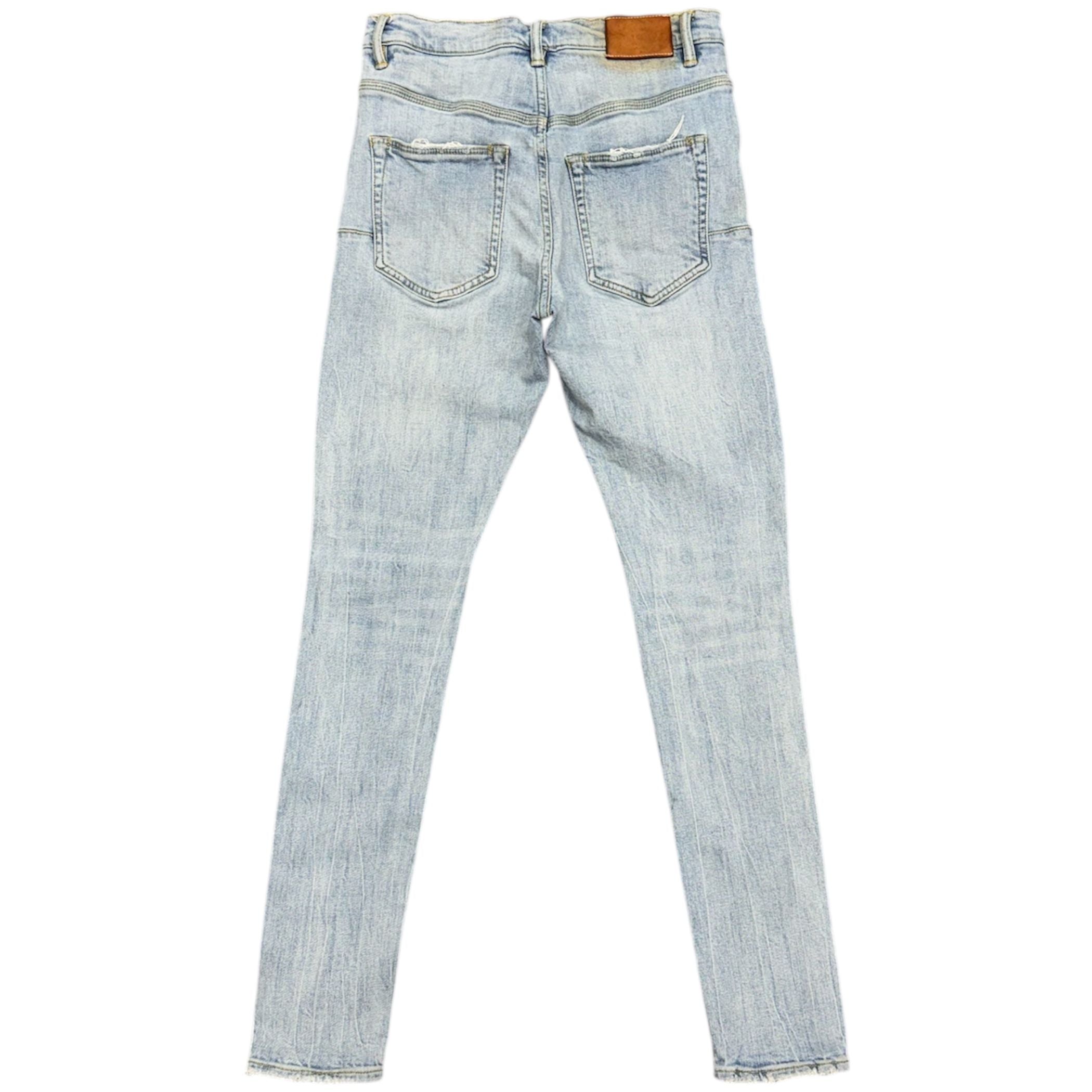 Purple Brand Knee Blowout Jeans (Light Wash) - Preowned