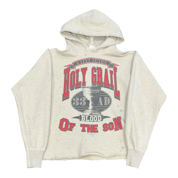 Saint Mxxxxxx x Denim Tears Holy Grail Hoodie Vintage Grey - Preowned