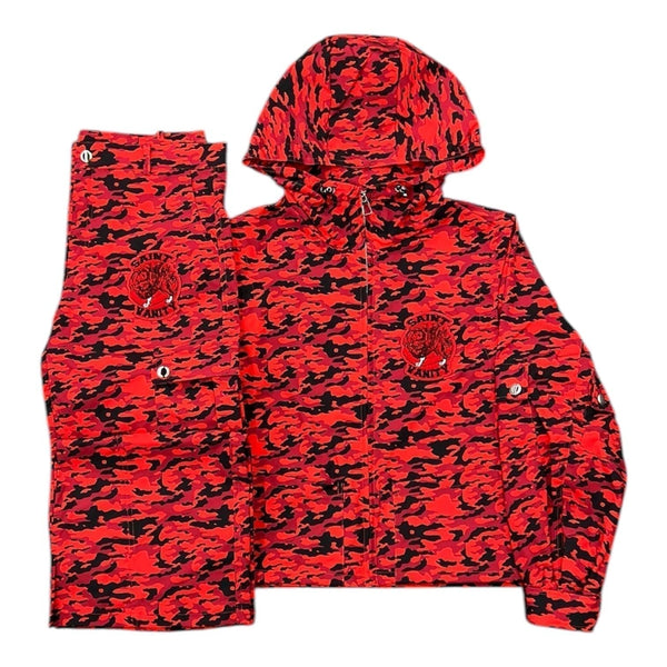Saint Vanity Cargo Nylon Suit (Red Camo)
