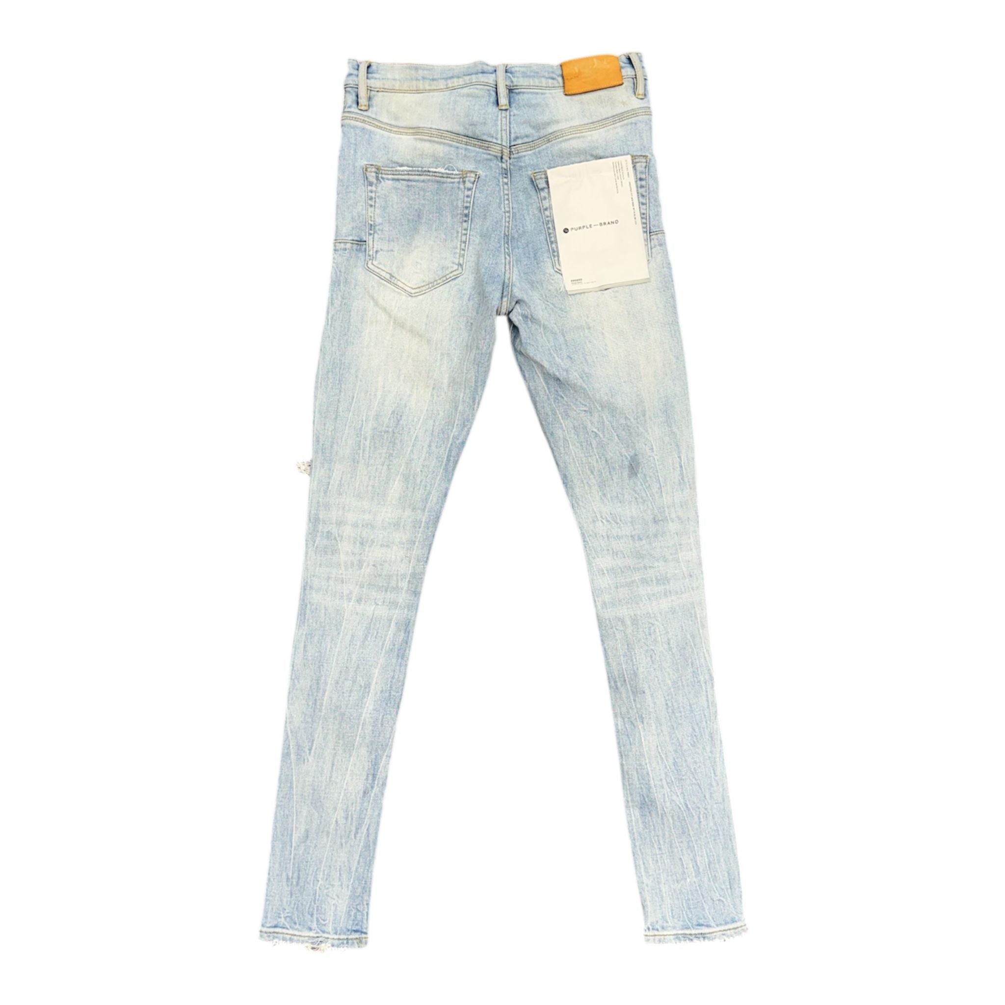 Purple Thrashed Knee Distressed Denim (Blue) - Preowned