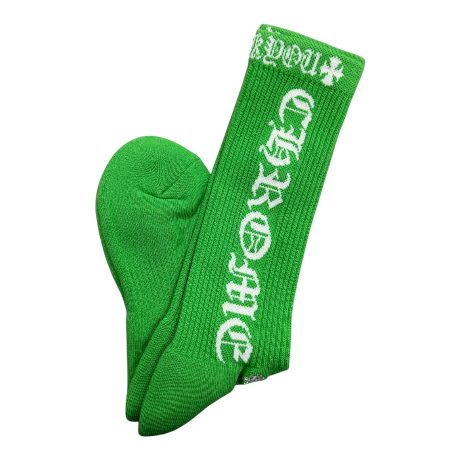 Chrome Hearts Fck You Socks (Lime Green)
