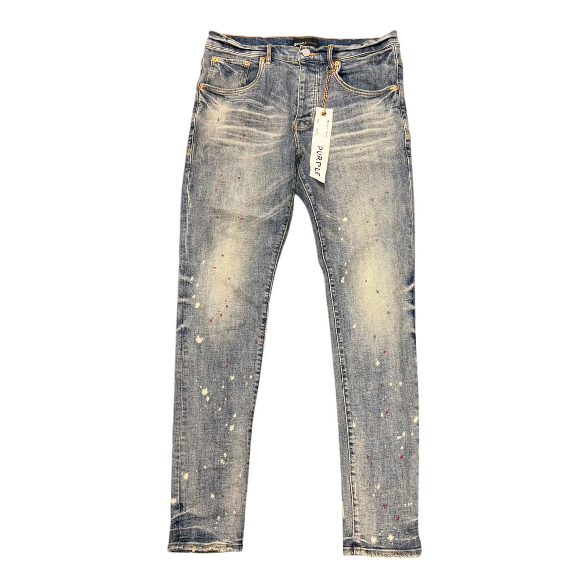Purple Brand Paint Splatter Jean (Blue) - Preowned