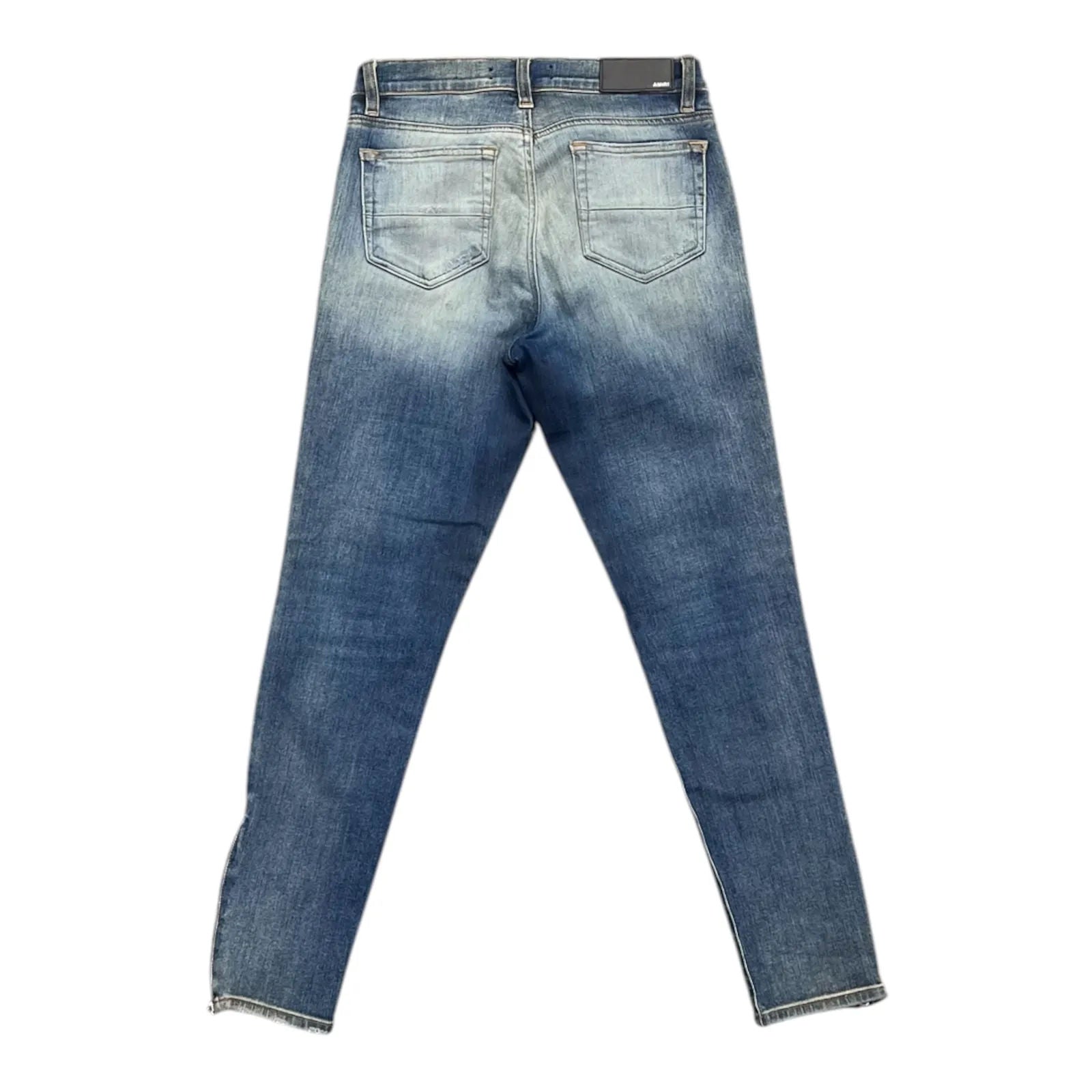 Amiri MX1 Black Patch Zipper Jeans (Indigo) - Preowned
