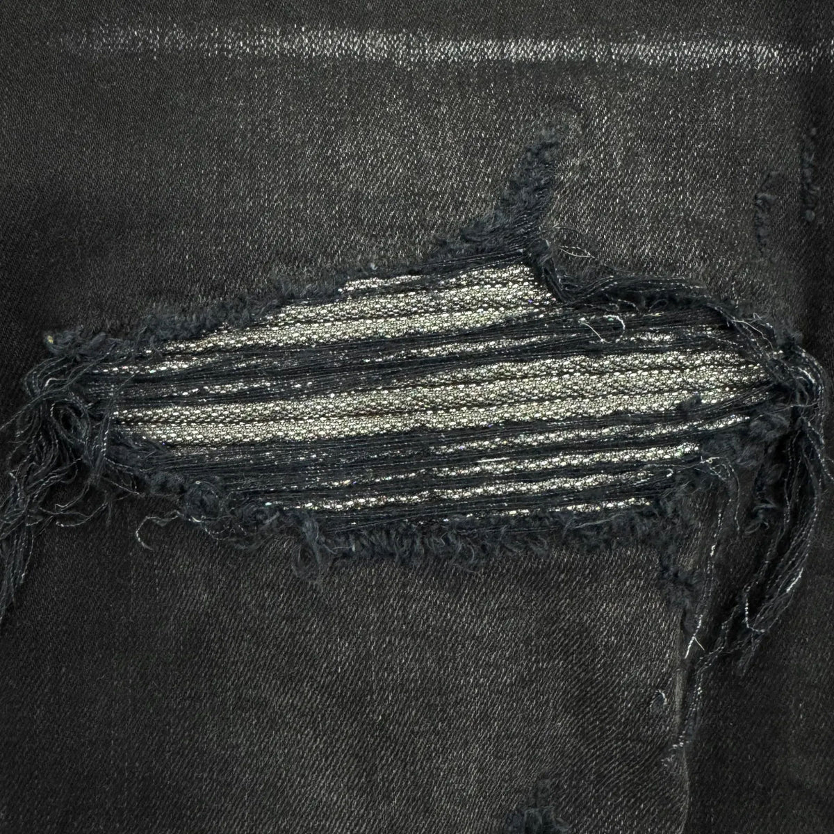 Amiri Mx1 Iridescent Patch Jeans (Black) - Preowned