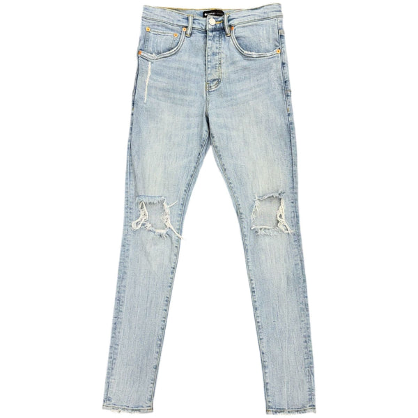Purple Brand Knee Blowout Jeans (Light Wash) - Preowned