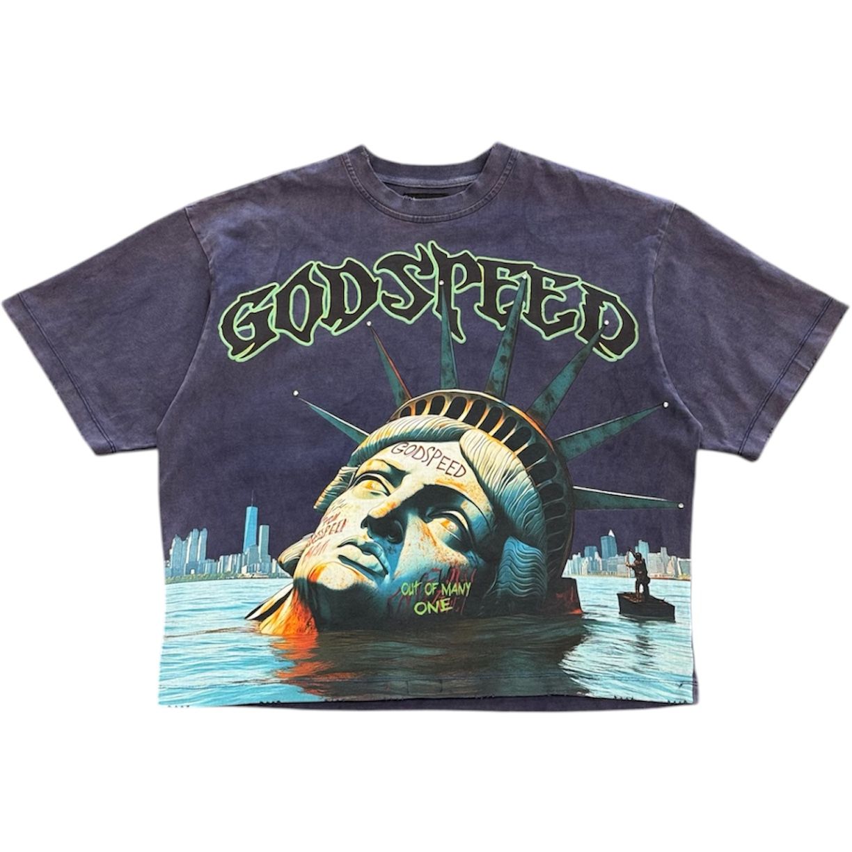 Godspeed Sunken Liberty Tee (Navy Wash) - Preowned