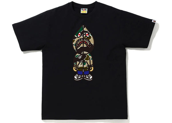 BAPE Sta Camo Classic Milo Shark Tee Black/Yellow - Preowned