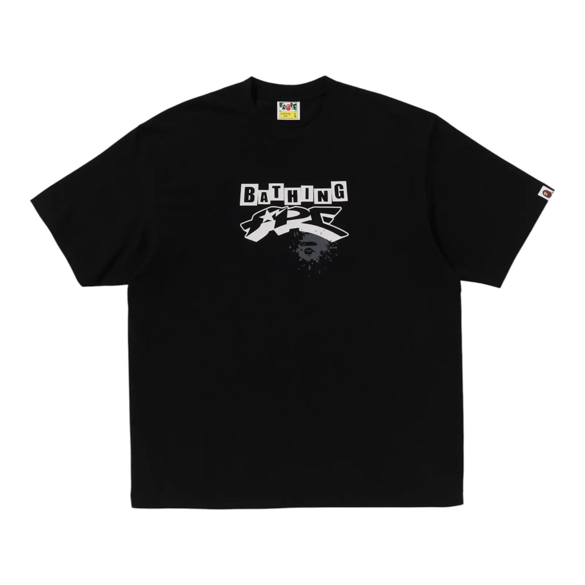 Bape Graffiti Logo Relaxed Tee Black - Preowned