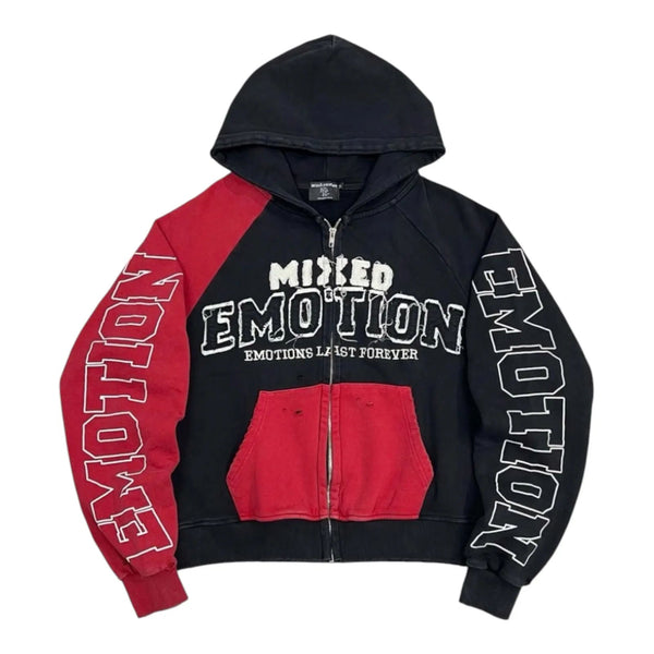 Mixed Emotion Split Decision Hoodie (Red)