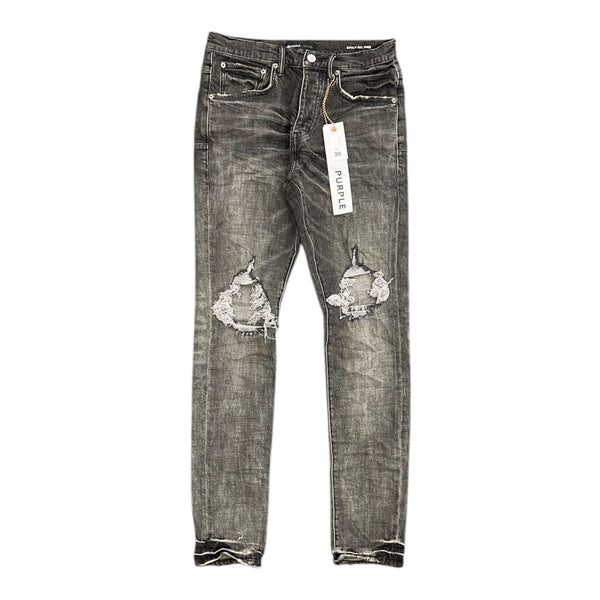 Purple Brand Ripped Stretch Skinny Jeans (Grey Dirty Resin Blowout)