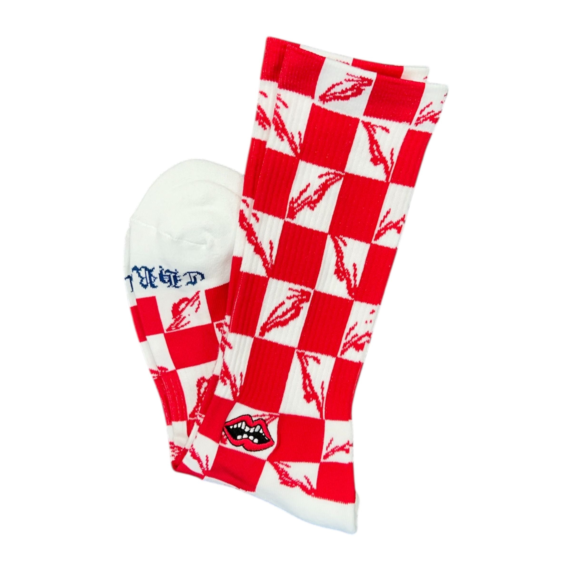 Chrome Hearts Matty Boy 99 Eyes Socks (Red)