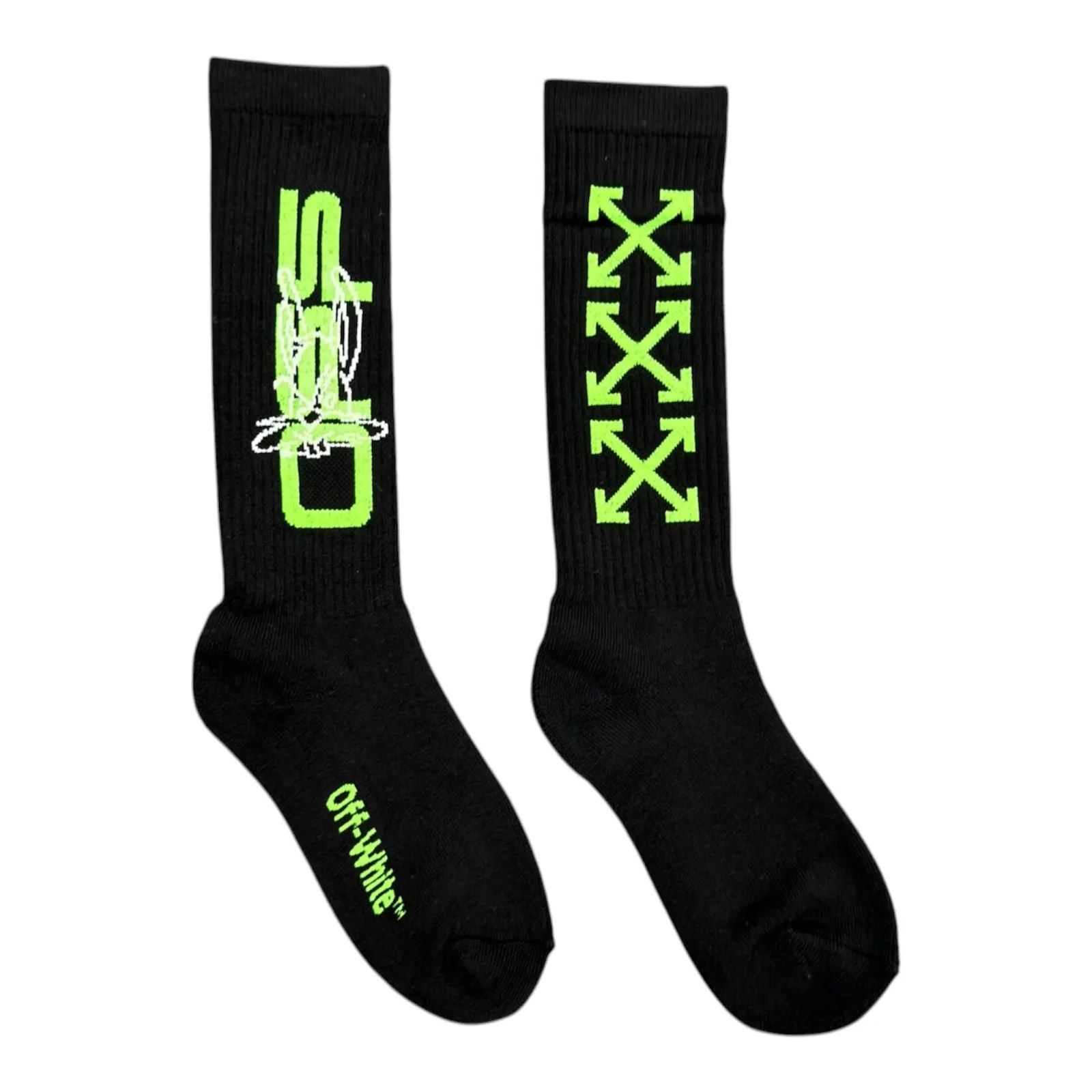 Off-White Diag Sock Black/Volt
