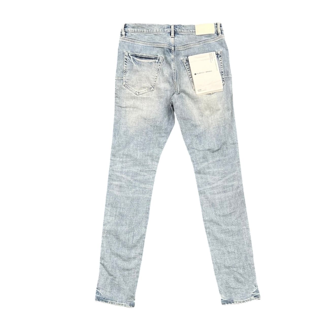 Purple Low Rise Skinny Jeans 'Light Indigo/White' - Preowned