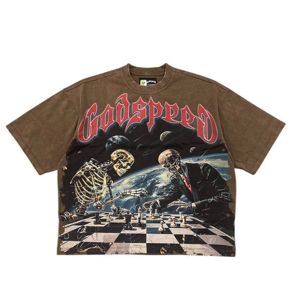 Godspeed Checkmate Tee (Brown Wash)