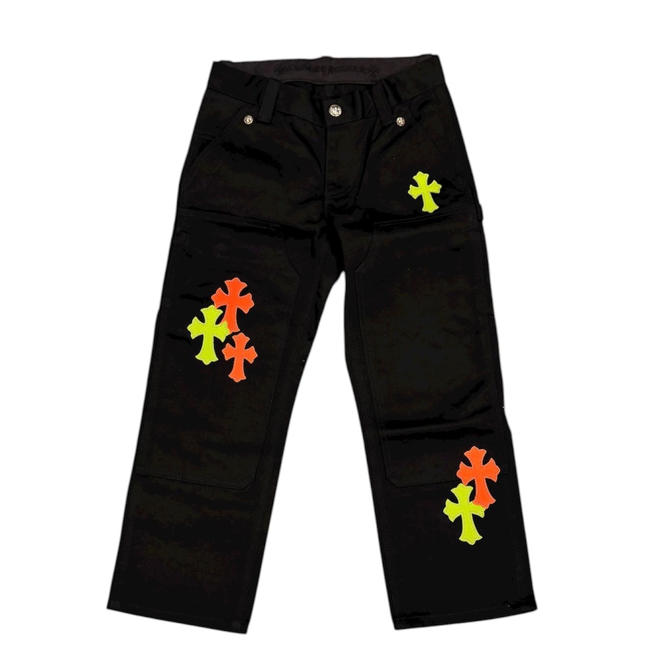 Chrome Hearts Lil' Chrome Double Knee Carpenter Pant (Black)