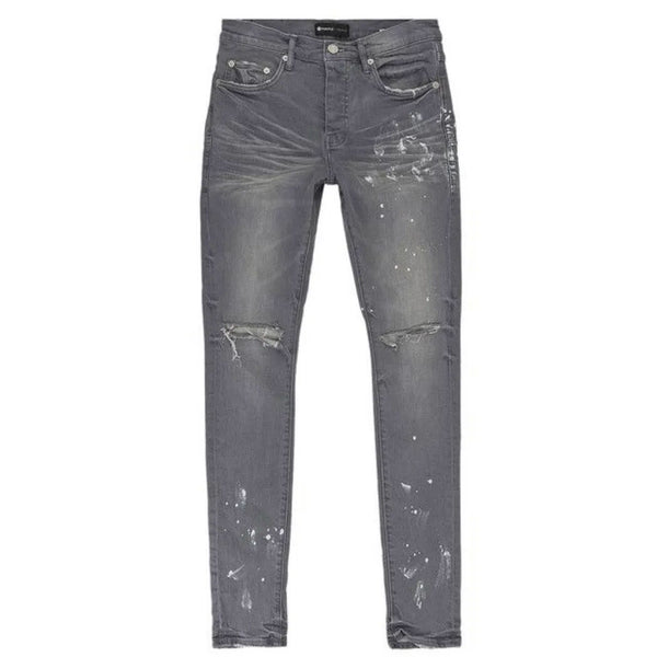 Purple Brand Knee Slit Jean (Worn Grey) - Preowned