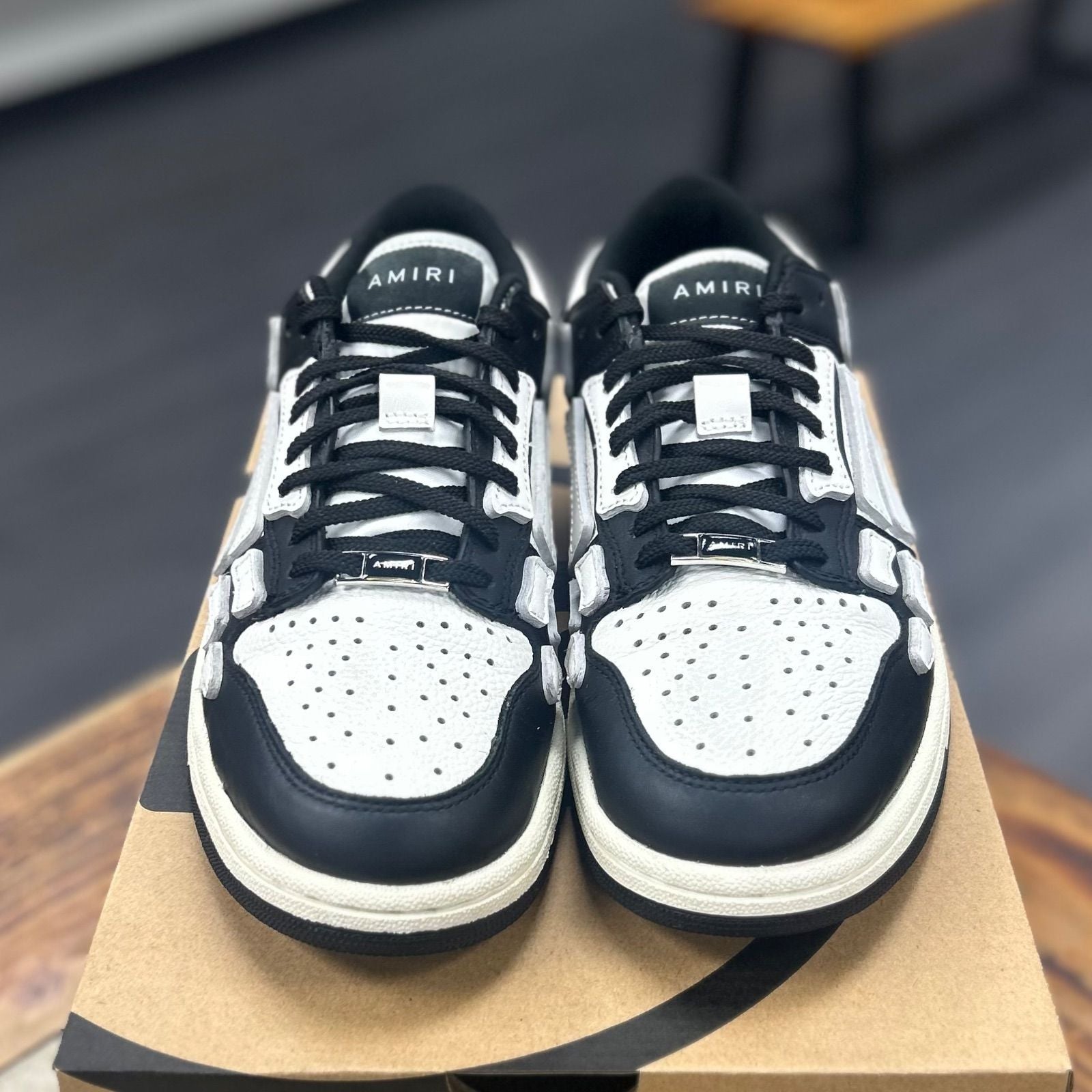AMIRI Skel Top Low Black White - Preowned