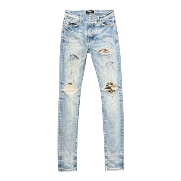 Amiri MX1 Snake Camo Patch Jeans (Indigo) - Preowned