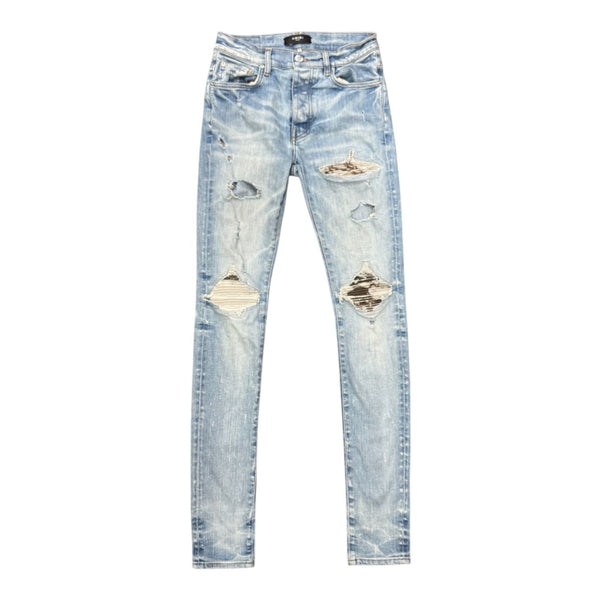 Amiri MX1 Snake Camo Patch Jeans (Indigo) - Preowned