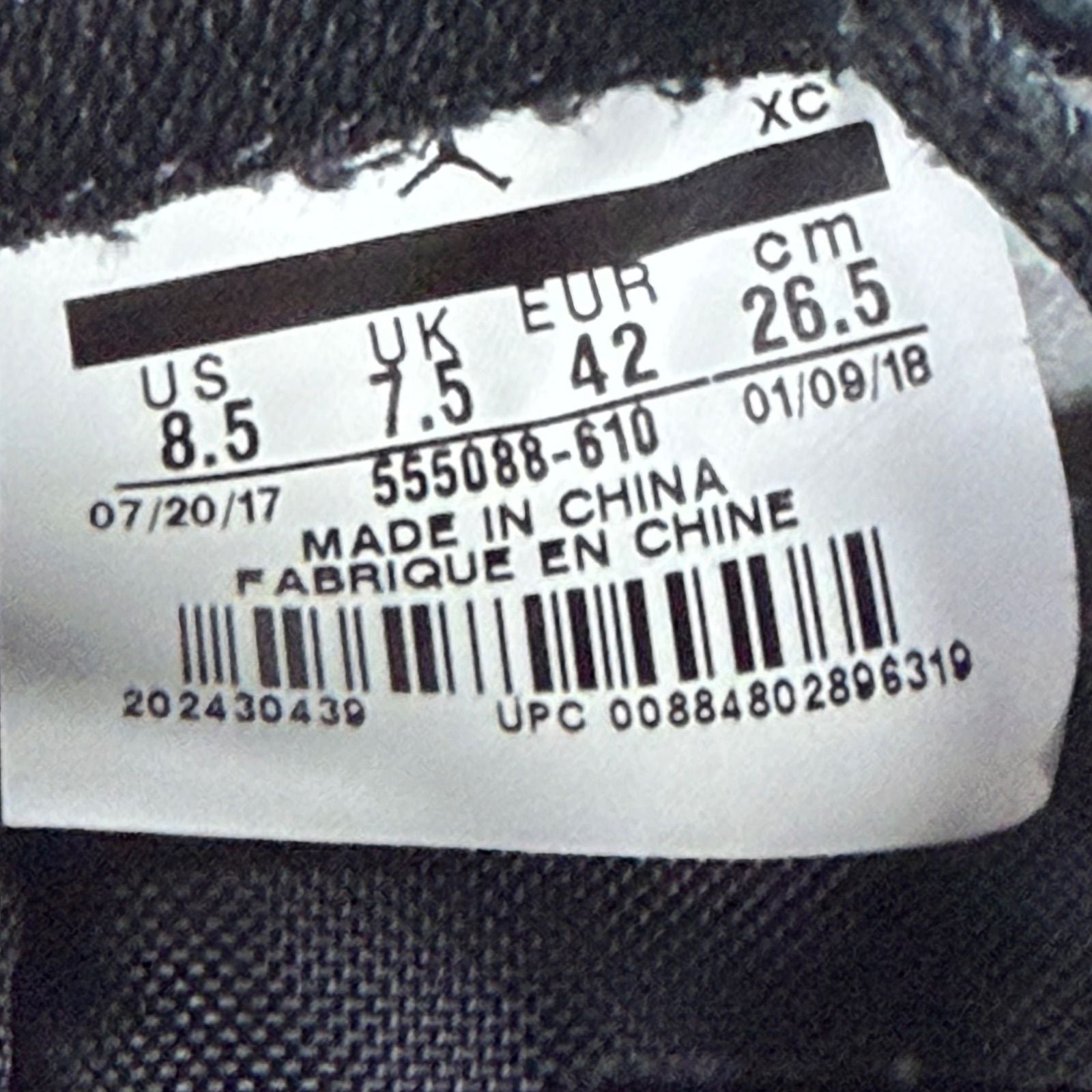 Jordan 1 Retro High Bred Toe - Preowned