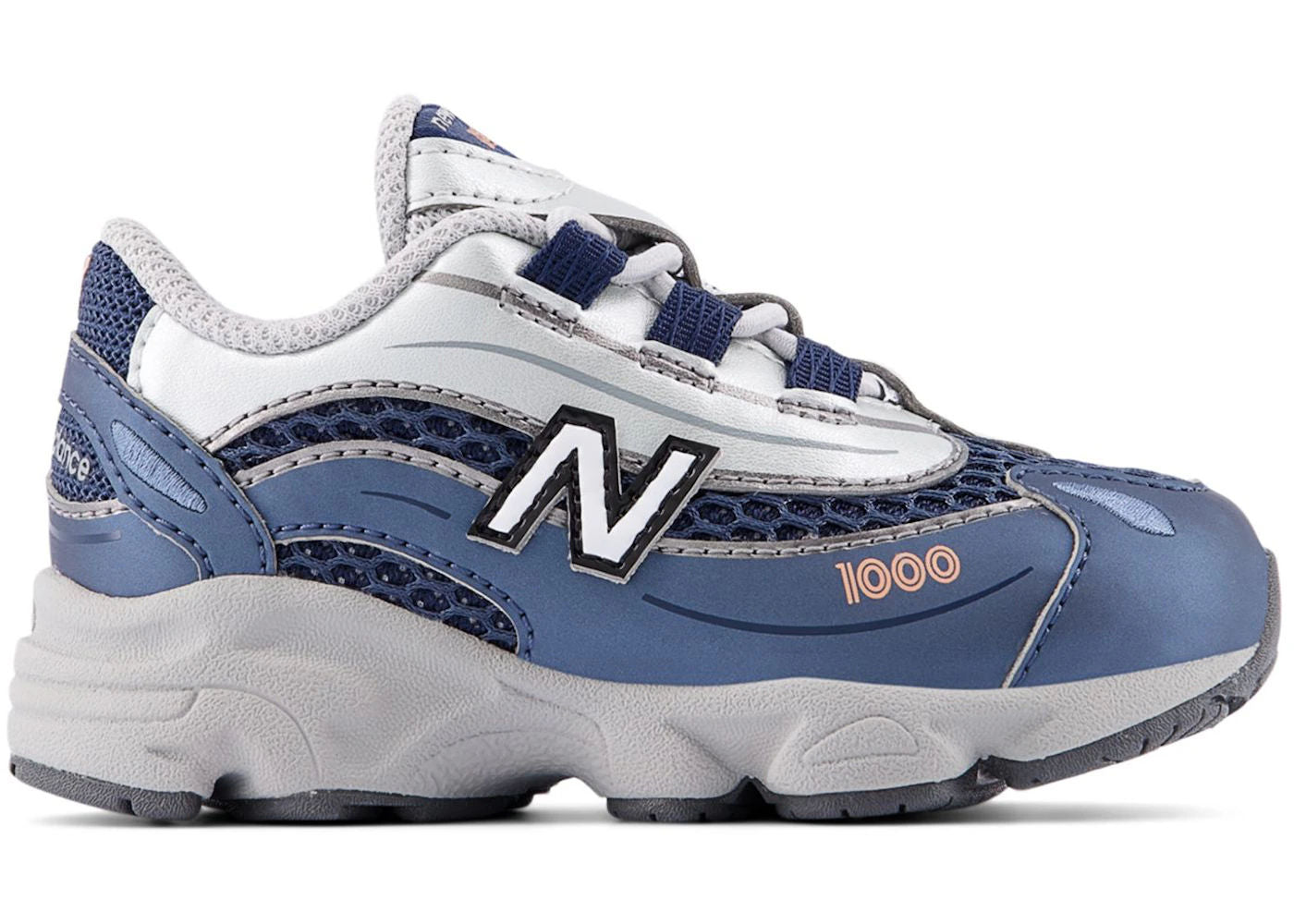 New Balance 1000 Bungee Lace Vintage Indigo Light Silver Metallic (TD)