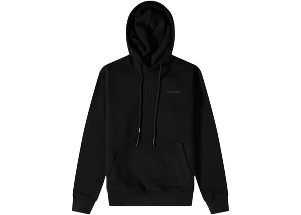OFF-WHITE Diag Tab Slim Hoodie Black/Black - Preowned