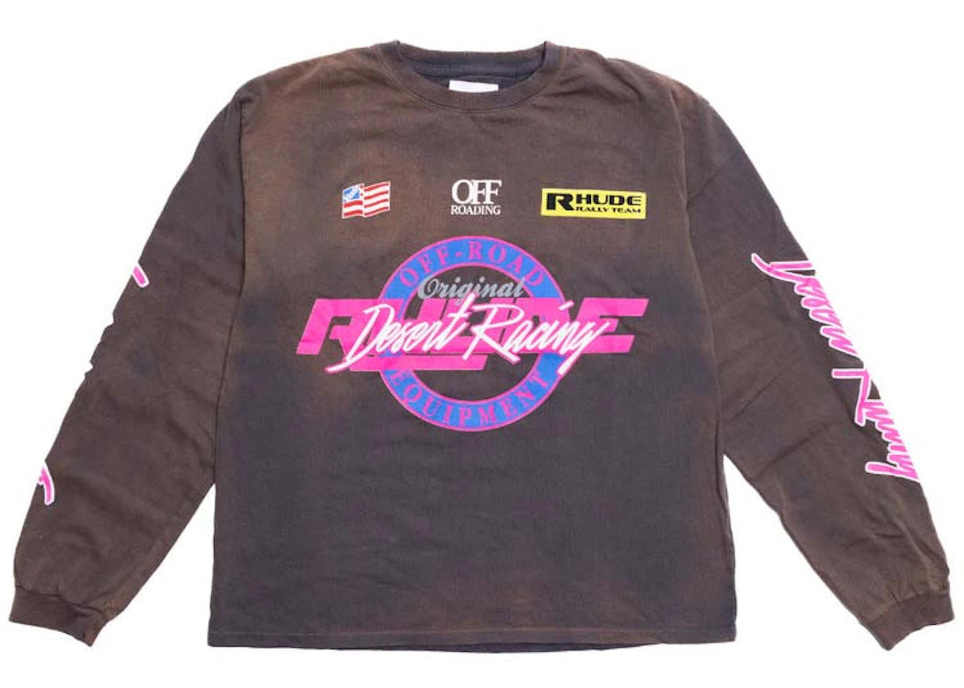 Rhude Desert Racing LS Tee (Grey) - Preowned