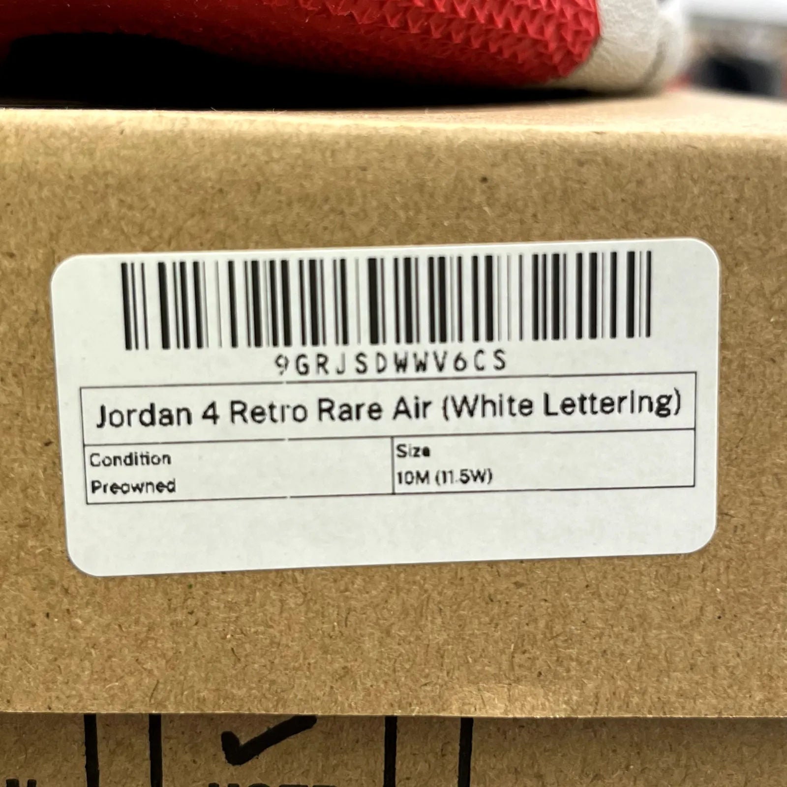 Jordan 4 Retro Rare Air (White Lettering) - Preowned