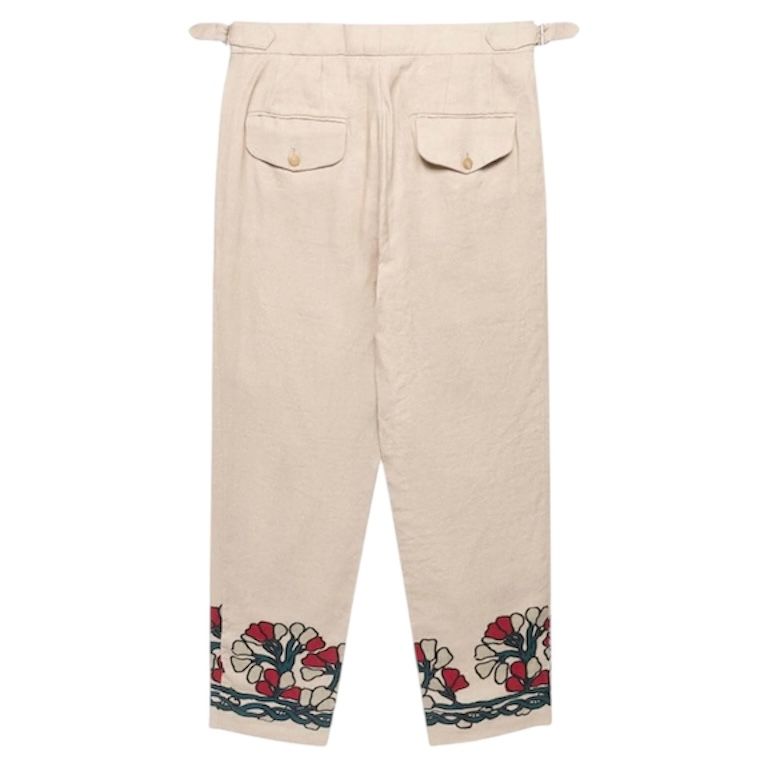 Bode Garden Lattice Trouser (Cream)