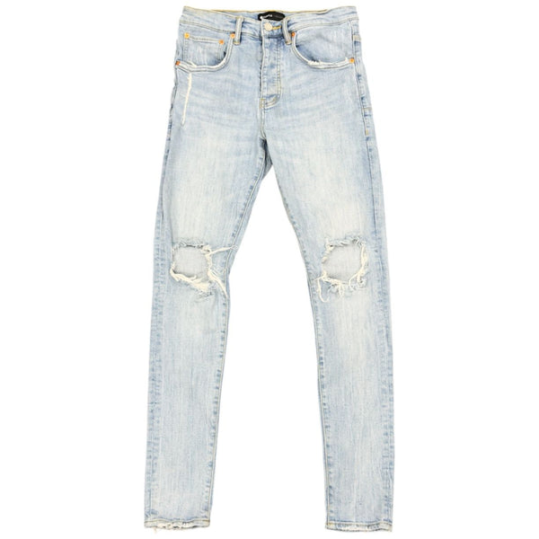 Purple Brand P002 Denim Jeans (Light Wash Knee Blowout) - Preowned