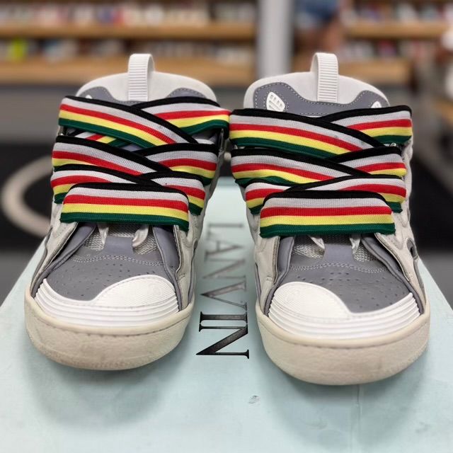 Lanvin Curb Sneaker White Multicolor - Preowned