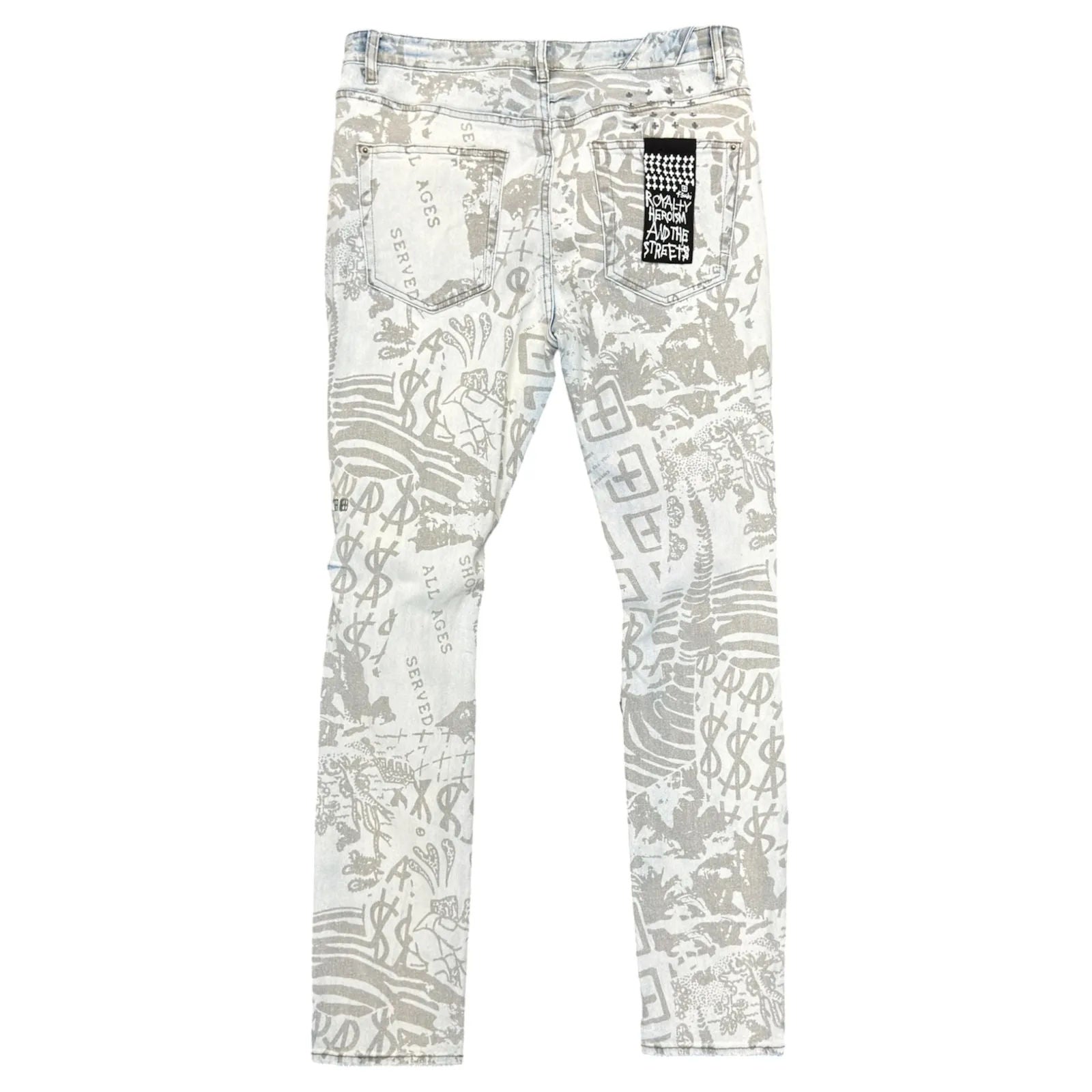 Ksubi Chitch Kollage Icey Angels Denim (Grey) - Preowned