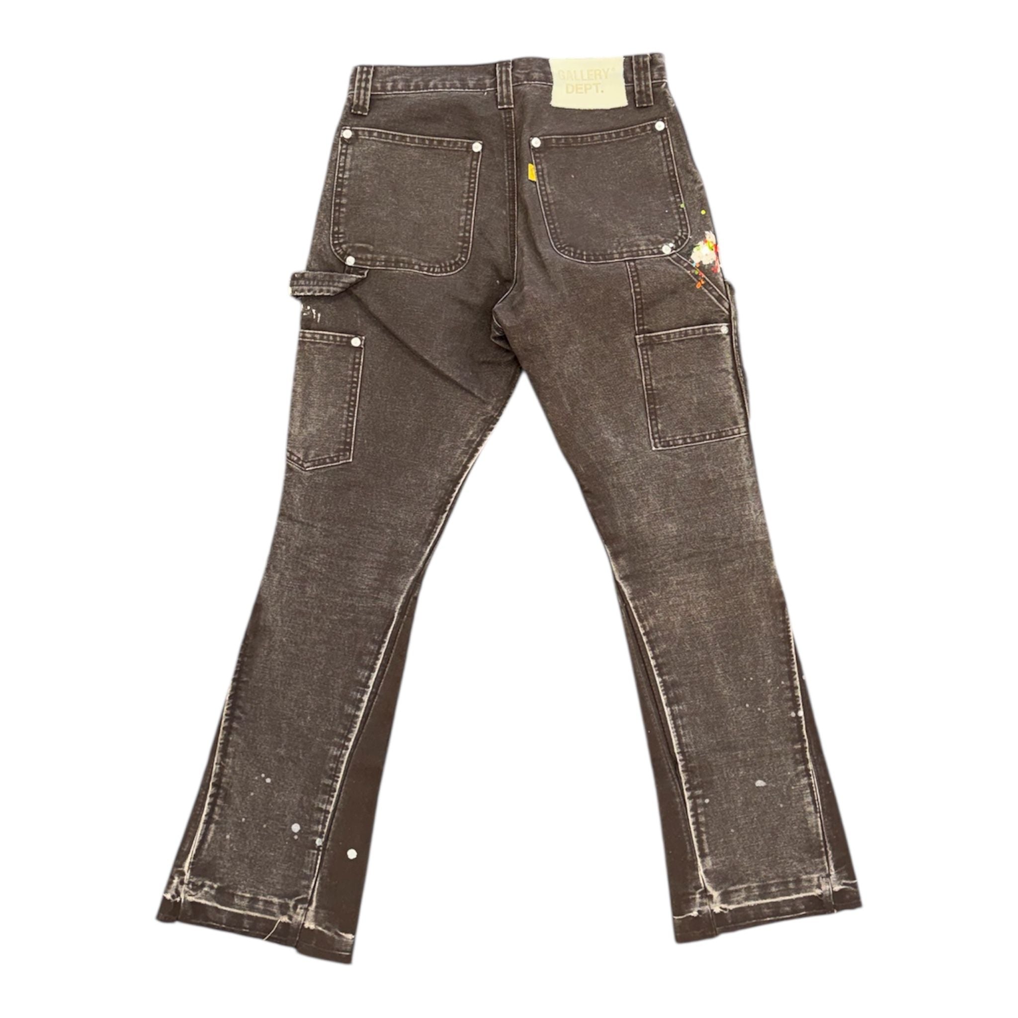 Gallery Dept. La Flare Carpenter Paint Splatter Pant (Brown) - Preowned