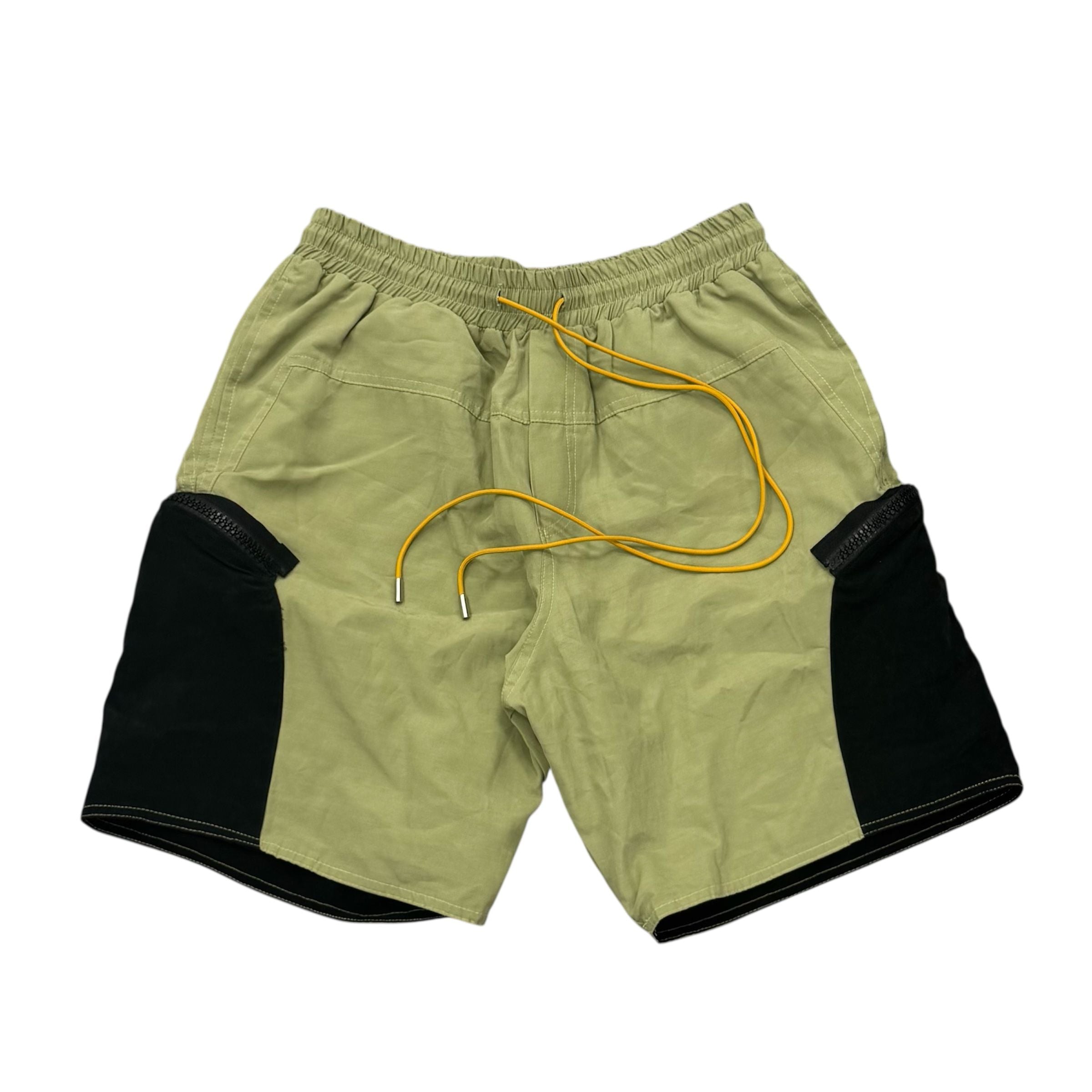 Rhude Drawstring Side Pocket Shorts (Green) - Preowned