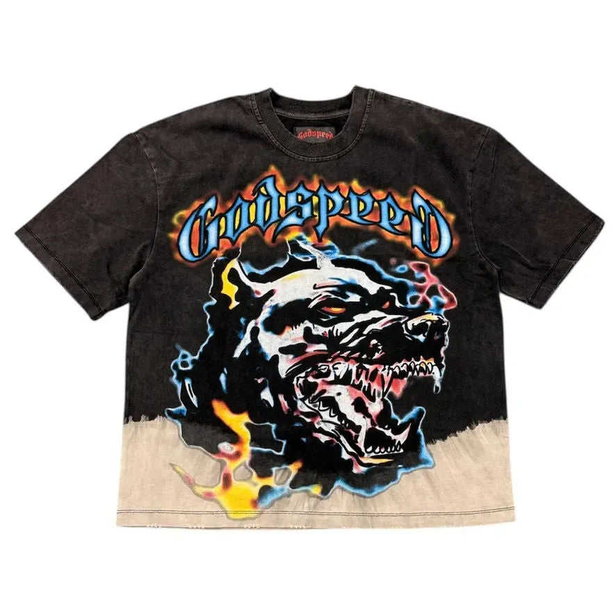Godspeed Off The Leash Tee (Black Wash)	 - Preowned